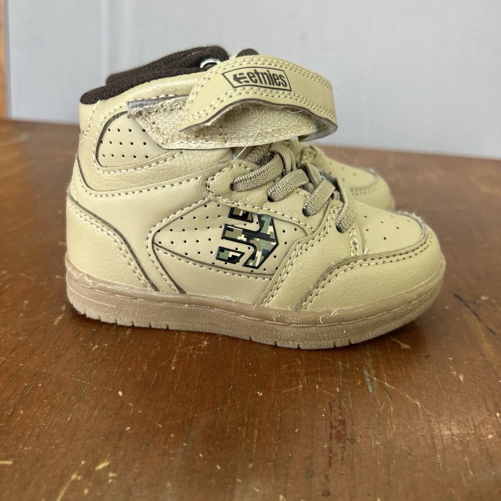 Etnies Marana Mid Crank Kids Tan Camo Green  Size Toddler 8 Skate Shoes Sneaker